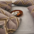 Forro de cama de veludo com impressão de estilo simples e moderno